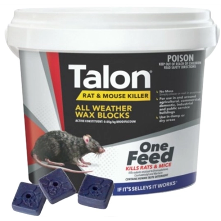 RAT BAIT TALON RAT & MOUSE WAX BLOCKS 1KG 0066205