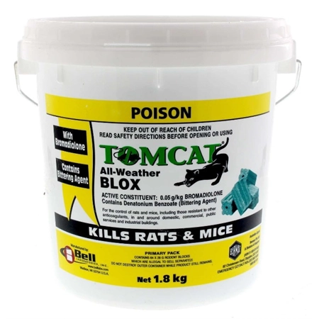RAT BAIT TOMCAT BLOX 1.8KG GREEN BARMAC 1BELL913606