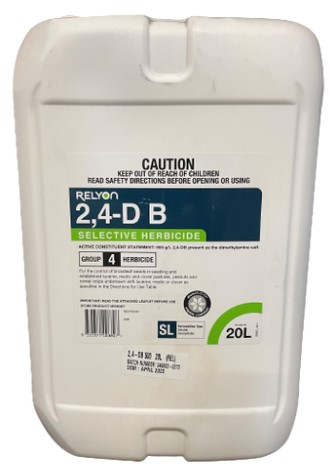 RELYON 2,4D-B 500 SELECTIVE HERBICIDE 20LT 10082359 from Tom Grady Rural  Merchandise