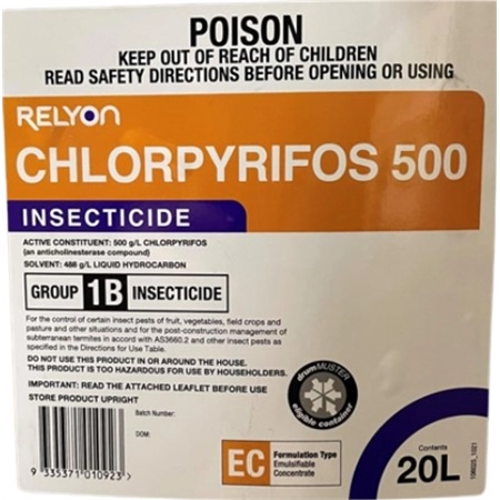 RELYON CHLORPYRIFOS 500 20LT (EQ: LORSBAN) 100726917