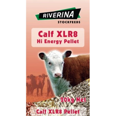 RIVERINA CALF XLR8 PELLETS 20KG CAT16B - ONLY SUITABLE FOR CATTLE