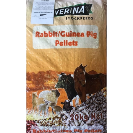 RIVERINA PET RABBIT AND GUINEA PIG PELLETS 20KG GEN66B