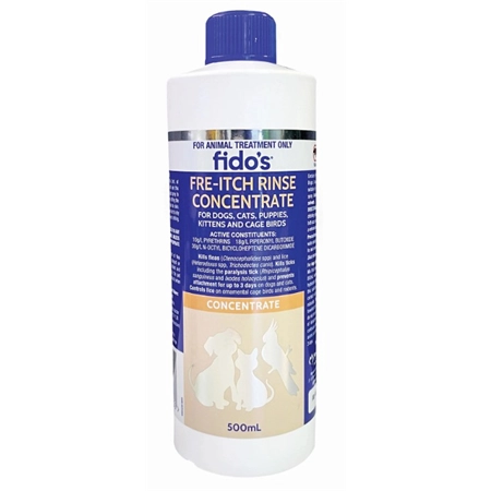 SHAMPOO FIDOS FLEA & TICK CONTROL FRE-ITCH RINSE CONCENTRATE 500ML