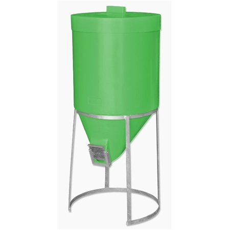 SILO 200LT FEEDER WITH LID & GALVANIZED STAND GREEN AGBOSS 780297