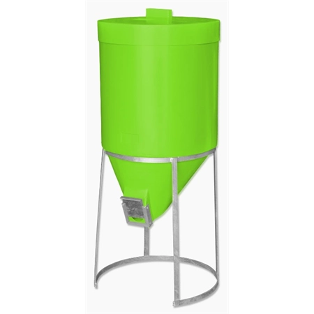 SILO 200LT FEEDER WITH LID & GALVANIZED STAND LIME AGBOSS 780298