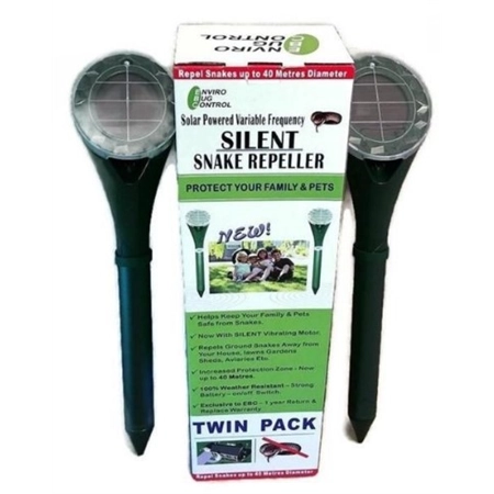 SOLAR POWERED SNAKE REPELLER 2 PACK ENVIRO BUG 12558
