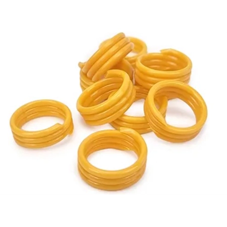 SPIRAL LEG BANDS 16MM YELLOW (20) BAINBRIDGE VET A8021