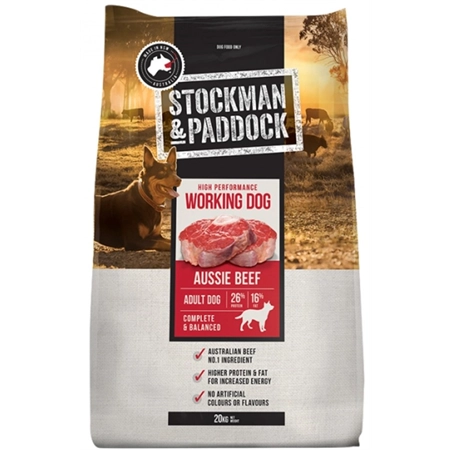 STOCKMAN & PADDOCK WORKING DRY DOG FOOD BEEF 20KG 23108