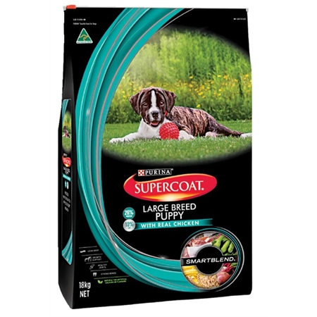 SUPERCOAT PUPPY LARGE BREED DRY DOG FOOD 18KG 12508789