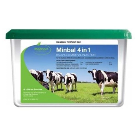 SYKES MINBAL 4 IN 1 500ML MINERAL INJECTION FOR MILK FEVER MINBHPK25