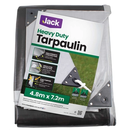 TARPAULIN HEAVY DUTY 4.8M X 7.2M (16ft X 24ft) WHITES 75631