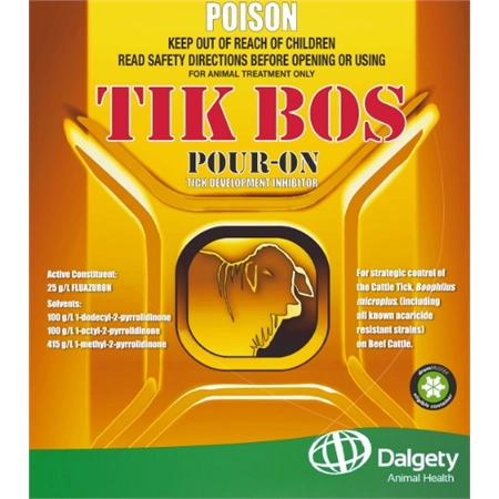 TIK BOS POUR ON FOR CATTLE 5LT 25G/L FLUAZURON DALGETY (EQ: ACATAK)