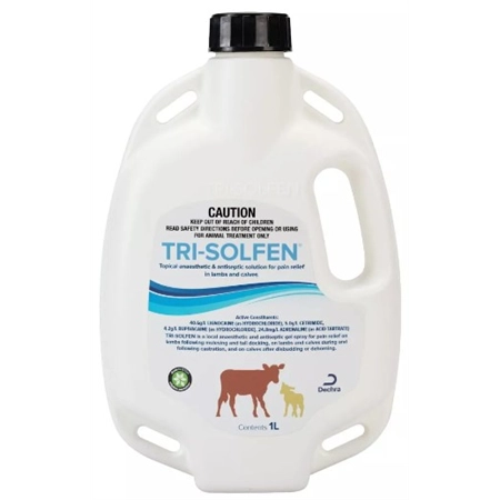 TRI-SOLFEN 1LT PAIN RELIEF FOR LIVESTOCK DECHRA VETERINARY 10203