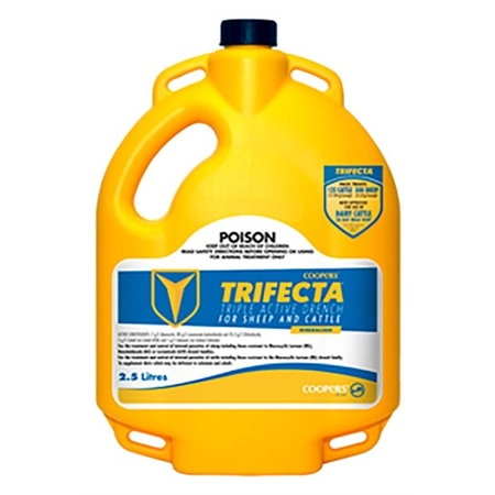 TRIFECTA 2.5LT TRIPLE ACTIVE ORAL DRENCH FOR SHEEP & CATTLE MSD 144599