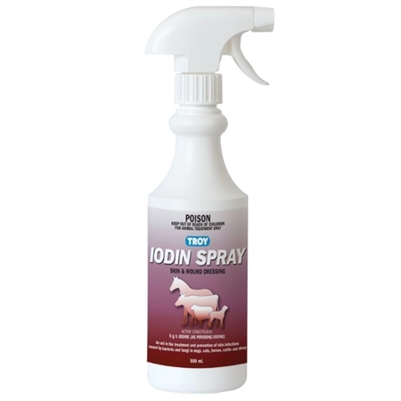 TROY IODINE ANTISEPTIC SPRAY 500ML TRIGGER BOTTLE 4405