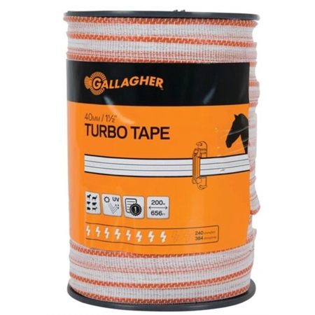 TURBO TAPE WHITE 40MM X 200M GALLAGHER G62454