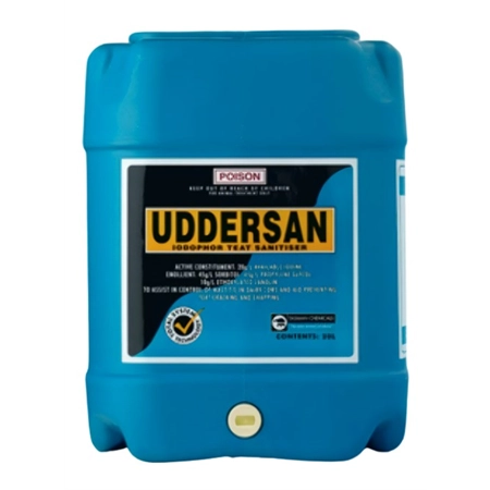 UDDERSAN 20LT  IODOPHOR TEAT SANITISER TASMAN 121405