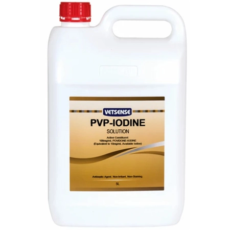 VETSENSE IODINE 10% PVP SOLUTION 5LT 100484686