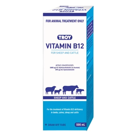 VITAMIN B12 SHEEP CATTLE 500ML TROY 4800