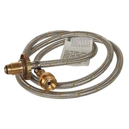 WEED BURNER HOSE STAINLESS STEEL BRAIDED 1.5M BAINBRIDGE A3216-H