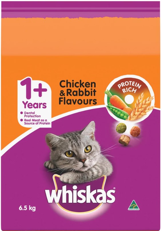 WHISKAS CHICKEN RABBIT DRY CAT FOOD 6.5KG 174170 from Tom Grady