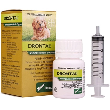 WORMER DRONTAL LIQUID WORMING SUSPENSION FOR PUPS 30ML 462424