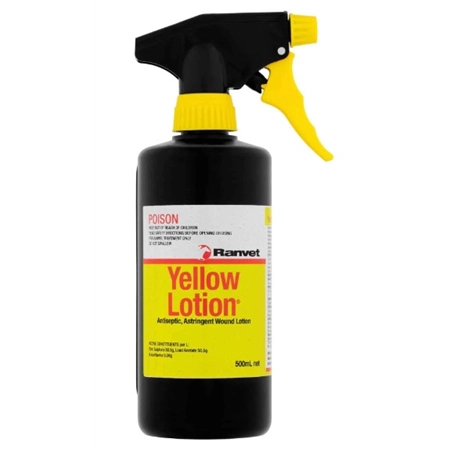 WOUND ANTISEPTIC LOTION YELLOW LOTION 500ML RANVET YL500