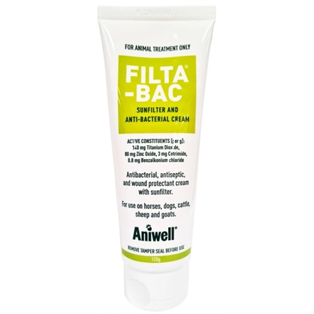 WOUND FILTA-BAC SUNFILTER ANTI-BACTERIAL CREAM 120GM CEVA 9488073