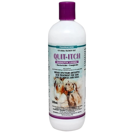 WOUND QUIT-ITCH ANTISEPTIC LOTION FOR DOGS & HORSES 500ML PHARMACHEM
