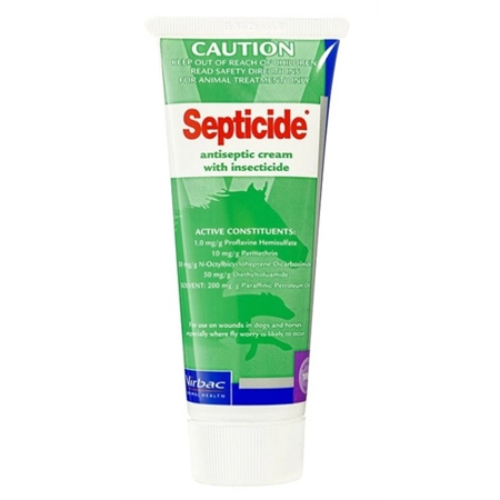 WOUND SEPTICIDE ANTISEPTIC CREAM FOR HORSES & DOGS 100GM VIRBAC 3957