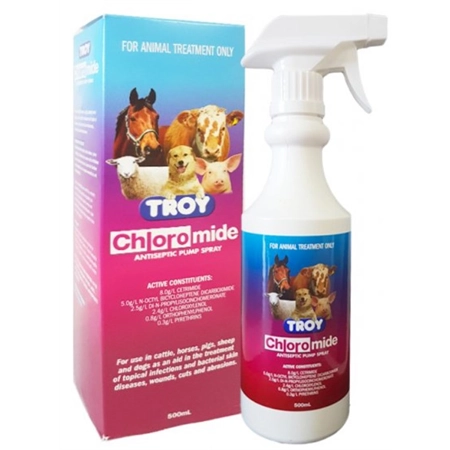 WOUND SPRAY CHLOROMIDE 500ML ANTIBACTERIAL (EQ: CETRIGEN) TROY 4110